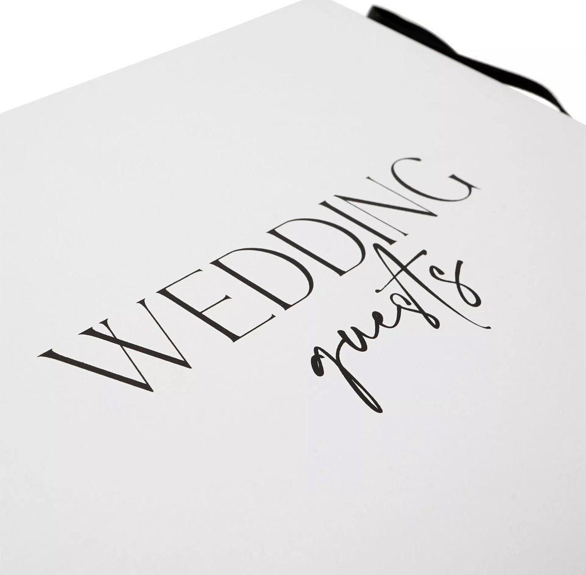 Gastenboek met reliëfstructuur en ‘Wedding Guests’-tekst – stijlvol cadeau voor bruidspaar