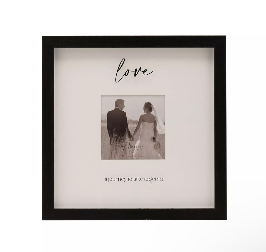 AMORE Love fotolijst 4"x4" – tijdloos zwart design dat past bij modern en klassiek interieur