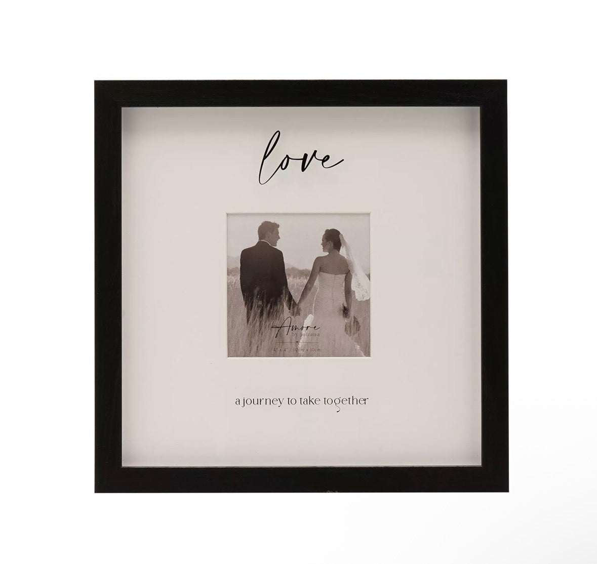 AMORE Love fotolijst 4"x4" – tijdloos zwart design dat past bij modern en klassiek interieur
