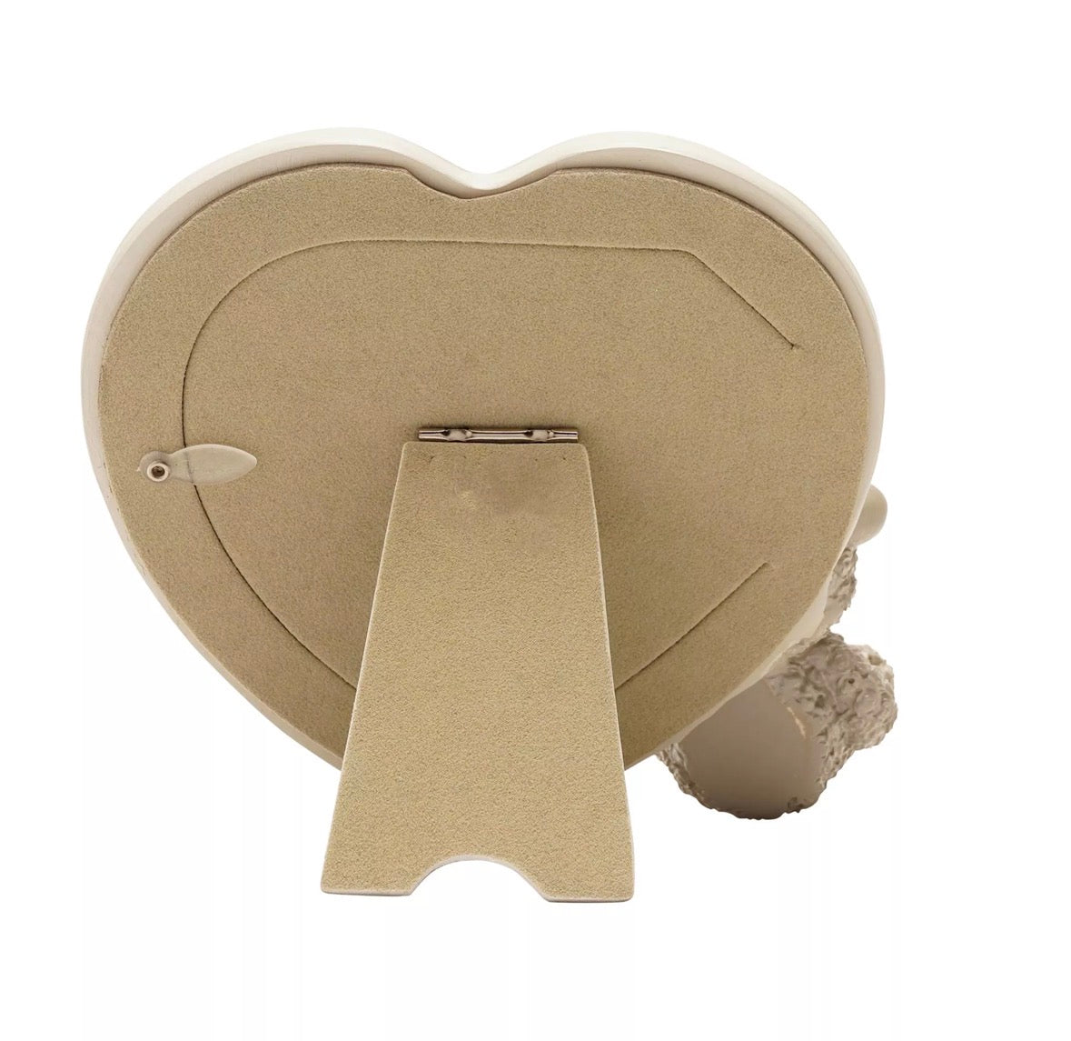 “Romantische hart fotolijst met grijze teddybeer – decoratie en cadeau uit de Love Is Sweet collectie”