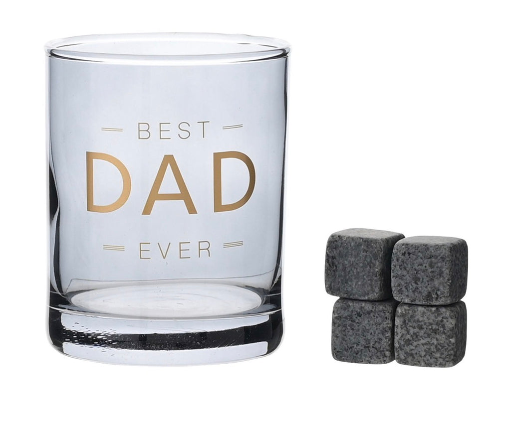 Elegant blauw getint Orion whiskyglas voor vaders met bijpassende ijsblokjes – perfect voor whisky drinken zonder smaakverlies