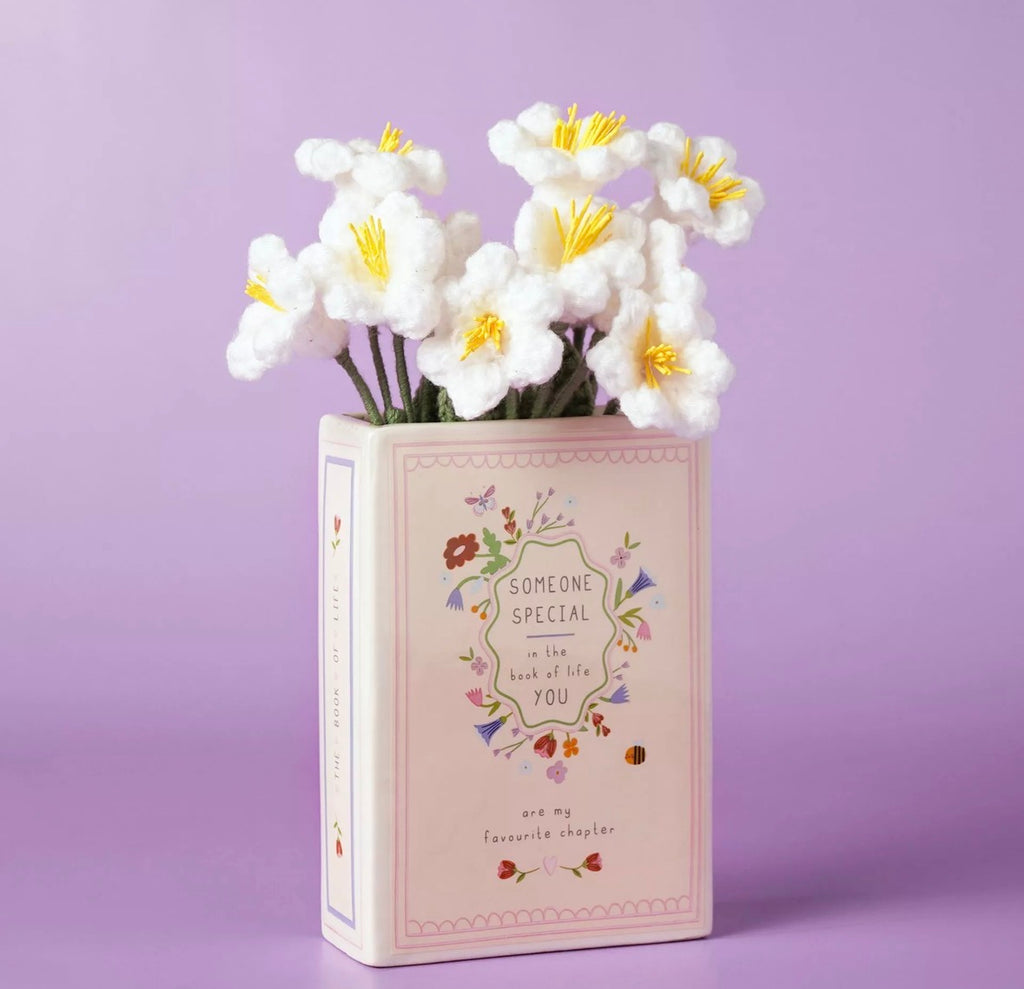 Love Life Boek Vaas Someone Special, keramische vaas in boekvorm, kleurrijk design, perfect voor bloemen of als decoratiestuk