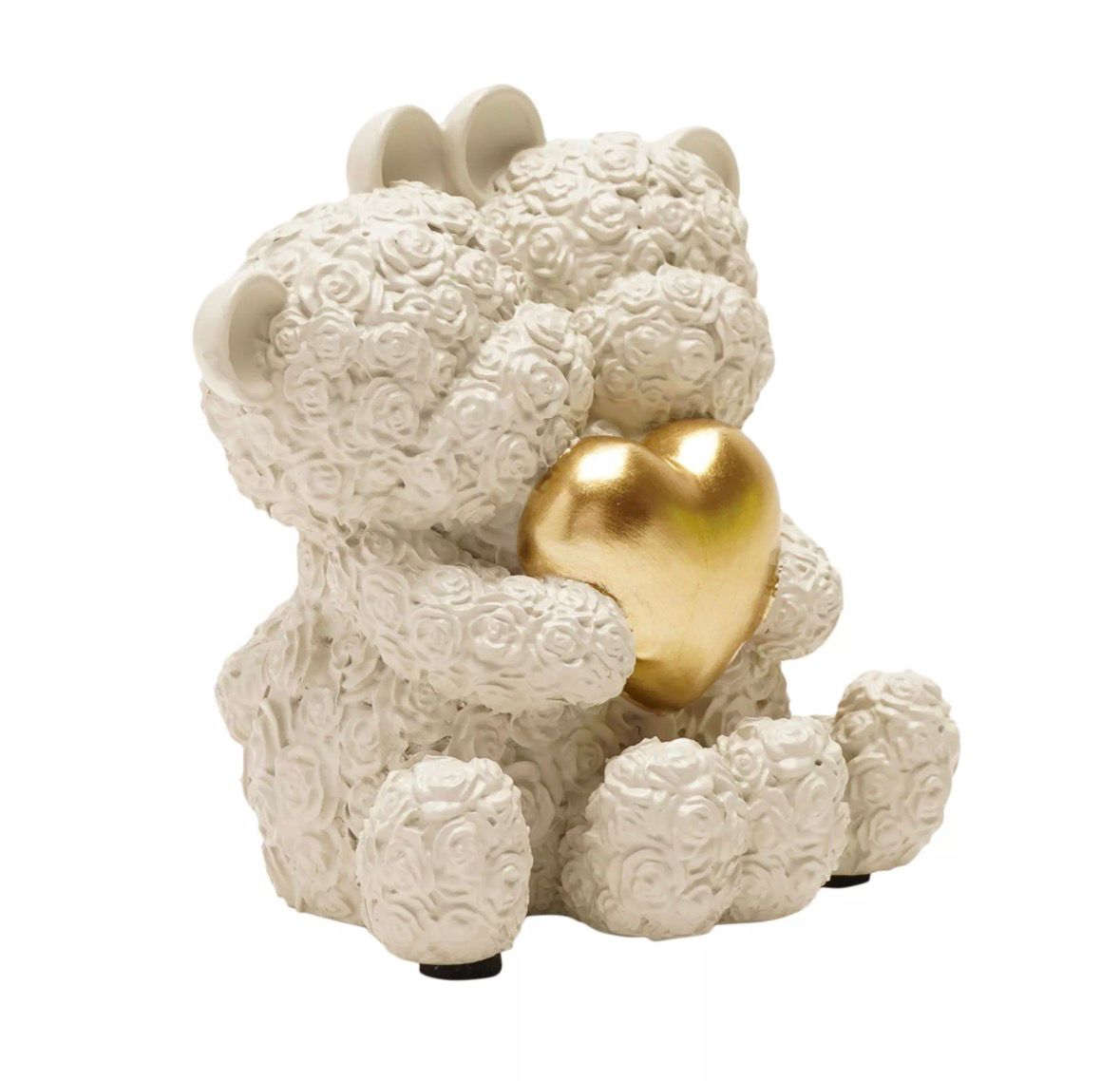 “Stijlvolle witte beren met gouden hart – symbolisch en liefdevol cadeau voor Valentijn, jubileum of speciale gelegenheid”