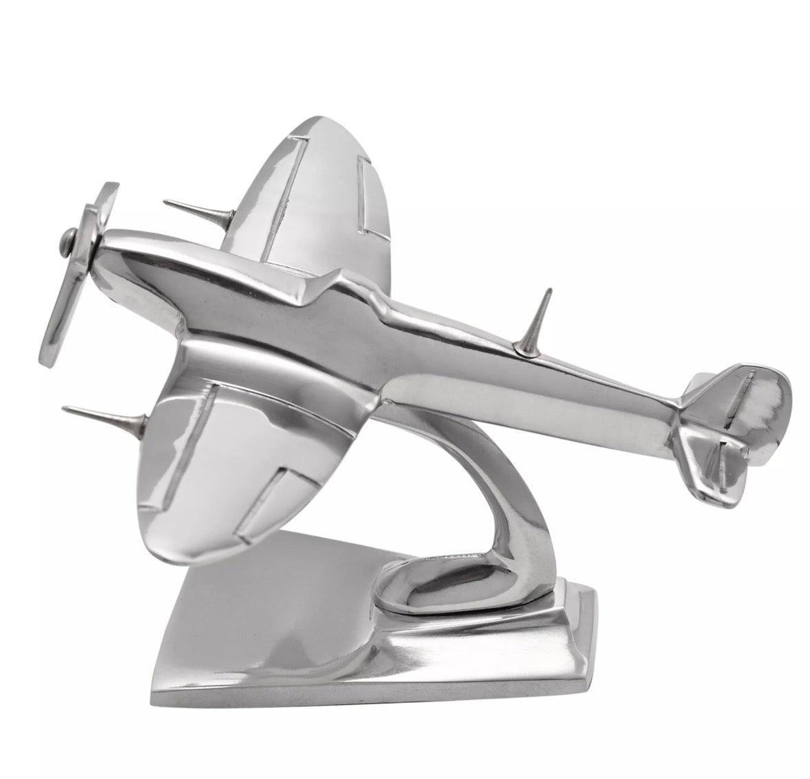 Gedetailleerd Spitfire gevechtsvliegtuig model van metaal voor mancave, kantoor of vitrinekast decoratie