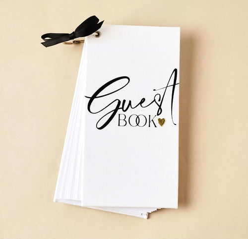 Amore linnen gastenboek met enkele ringbinding – elegant voor bruiloften en jubileum