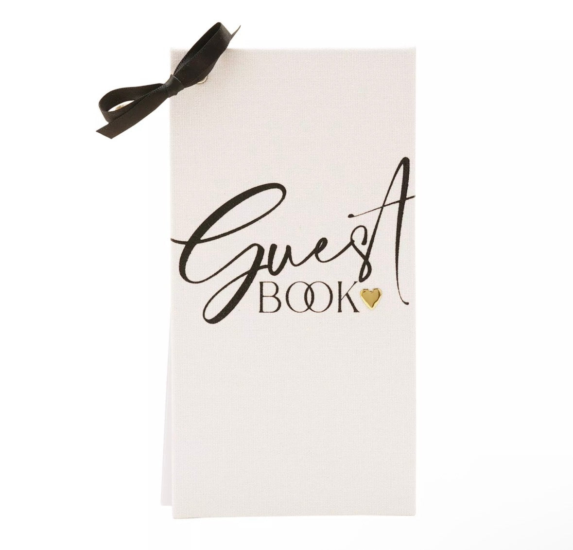 Single ring bound linen guest book van AMORE – tijdloos design voor het vastleggen van herinneringen