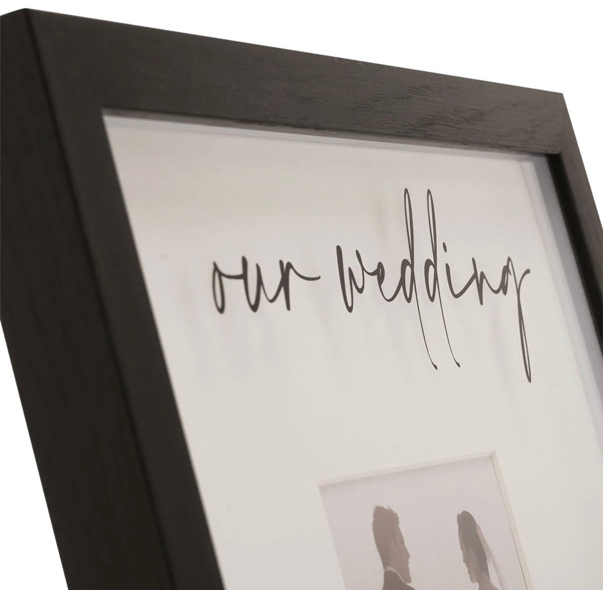 AMORE Our Wedding fotolijst in zwart met luxe brede rand – ideaal voor favoriete huwelijksherinneringen