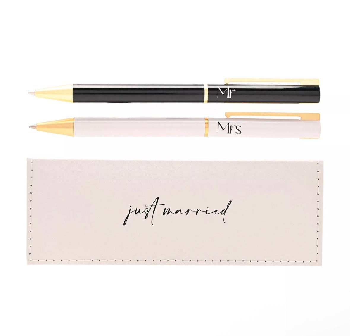 Mr & Mrs luxe pennen set – ideaal voor huwelijksjubilea van 10 tot 50 jaar