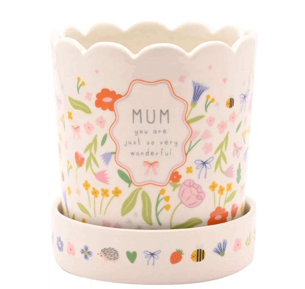 Keramische Love Life Plant Pot Mum, stijlvol en functioneel, perfect als cadeau voor Moederdag, verjaardag of huisdecoratie