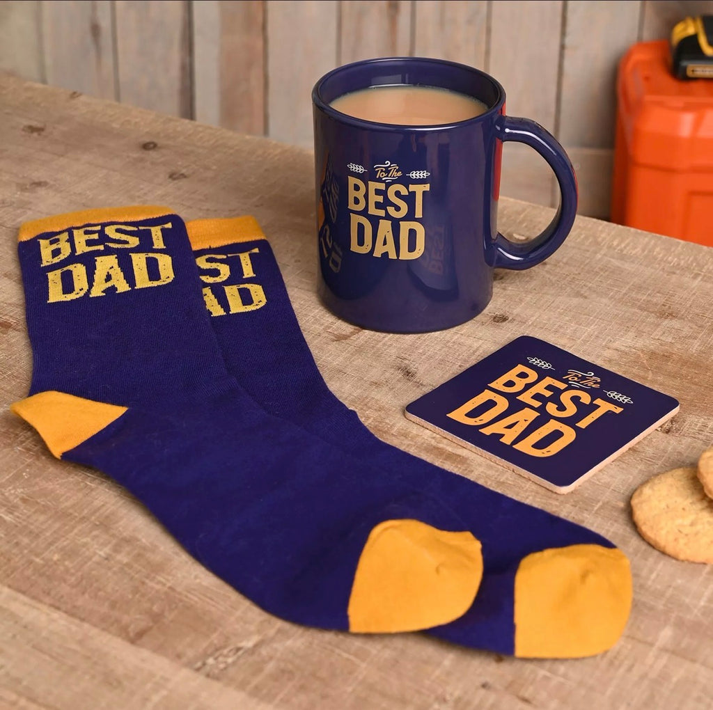Well Crafted Best Dad Mug, Socks and Coaster