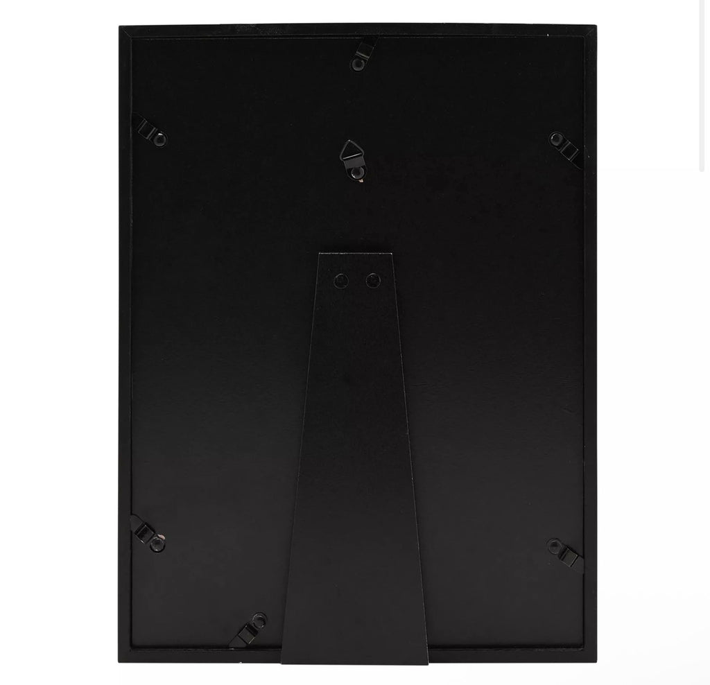 Elegante multi-aperture fotolijst in zwart met “Mr & Mrs”-details – ruimte voor favoriete herinneringen