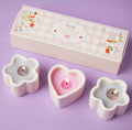 Love Life Set van 3 Kleine Kaarsen Mum, kleurrijke decoratiekaarsen met betekenisvolle boodschap, ideaal voor Moederdag of verjaardag