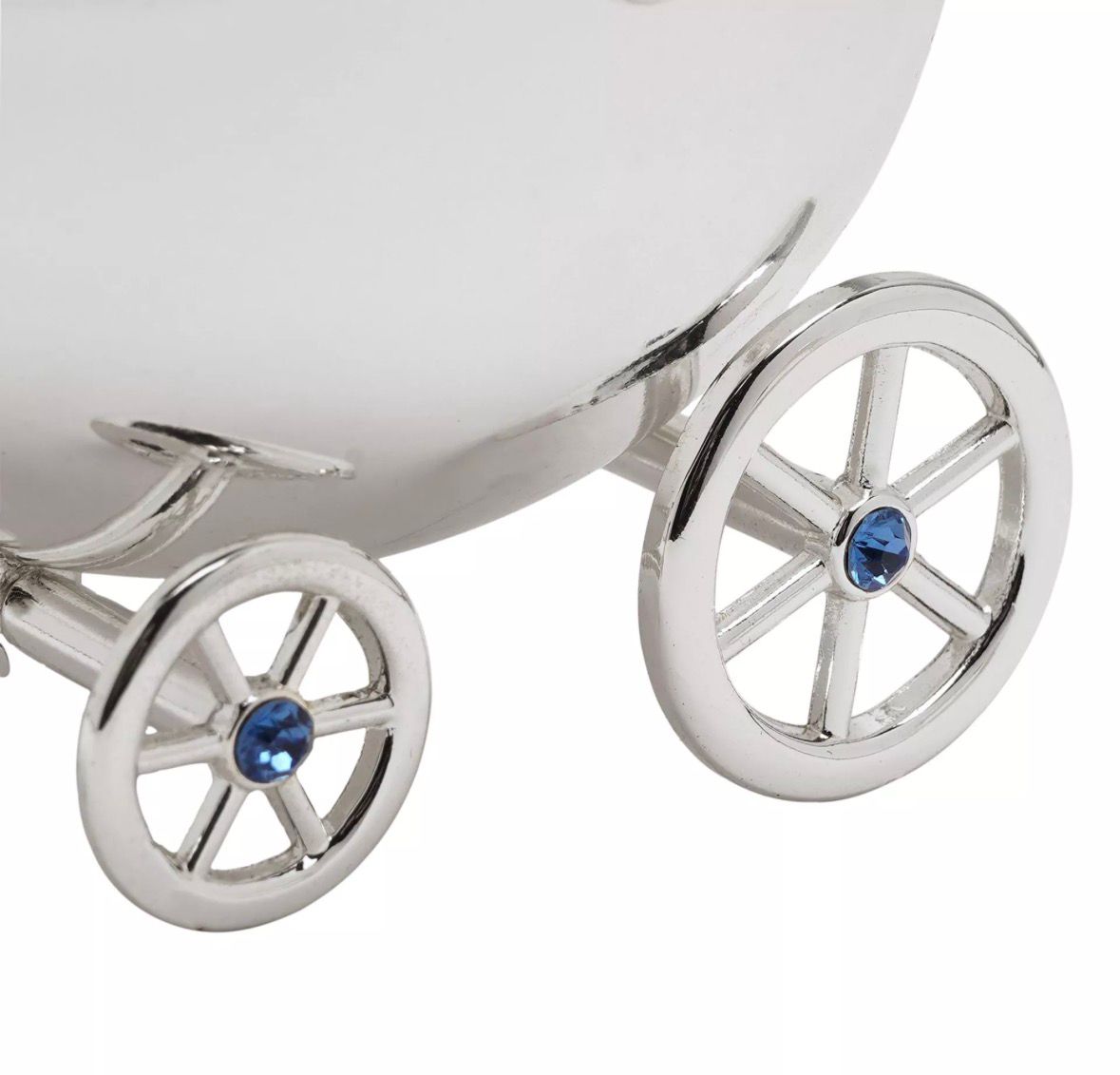 “Baby spaarpot kinderwagen blauw van Bambino by Juliana® – luxe kraamcadeau met decoratieve functie”